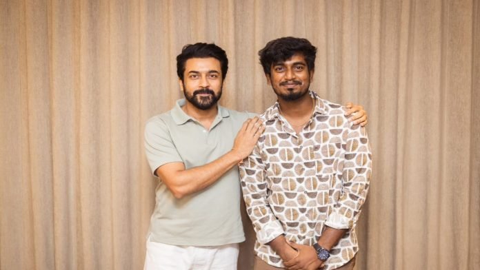Suriya Meets 'Tourist Family' Director Abishan Jeevinth: A Heartwarming Encounter